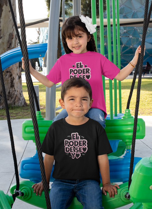 Kids Tee — "El Poder de Su Yo" Cute Spanish Empowerment Shirt