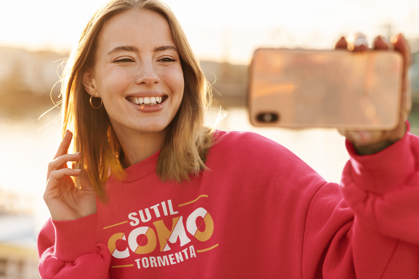 Sutil-Como-Tormenta unisex premium sudadera