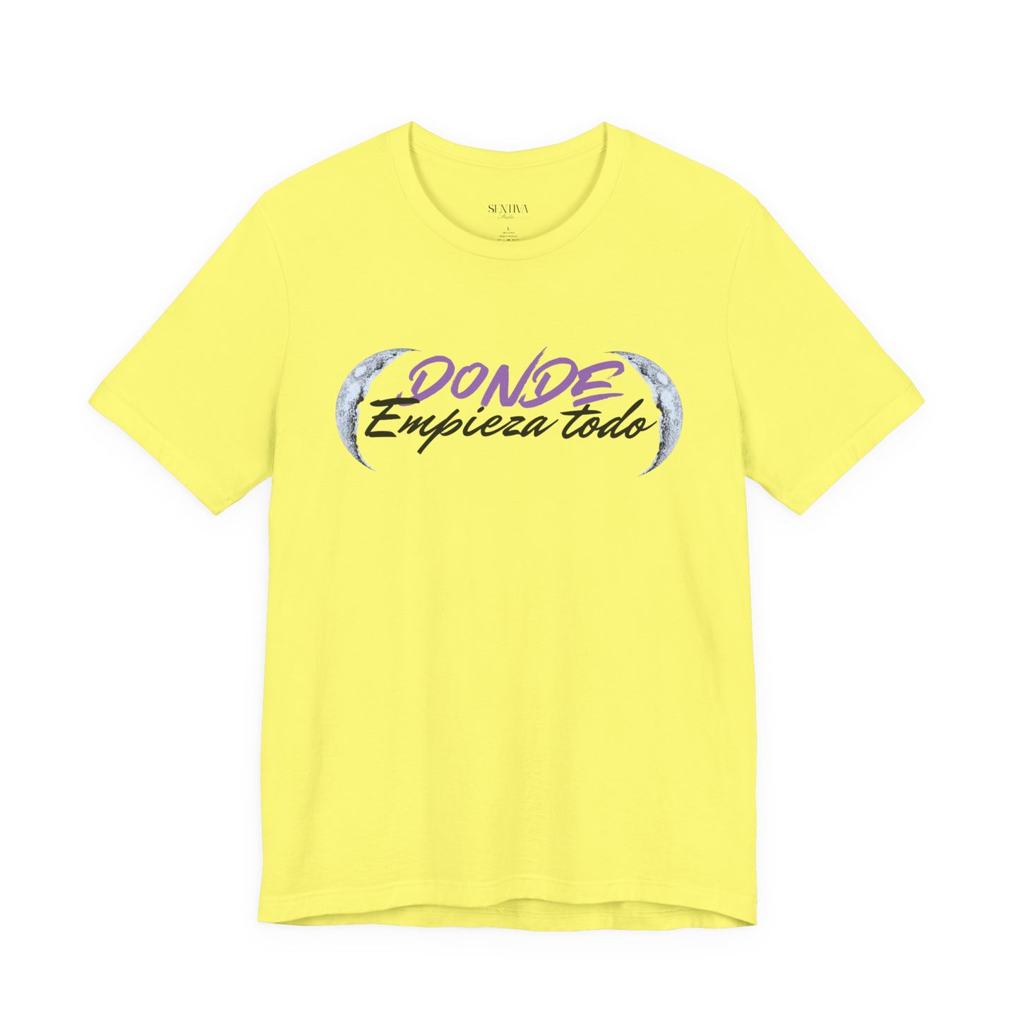 T-Shirt — “Donde Empieza Todo” Moon Graphic Inspirational Tee