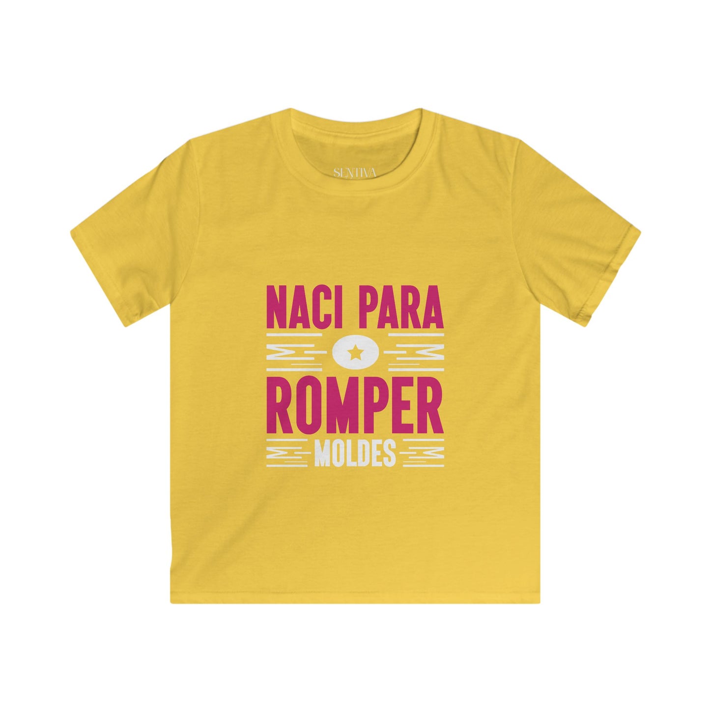 Kids T-Shirt "Nací Para Romper Moldes" – Spanish Bold Statement Tee for Girls & Boys