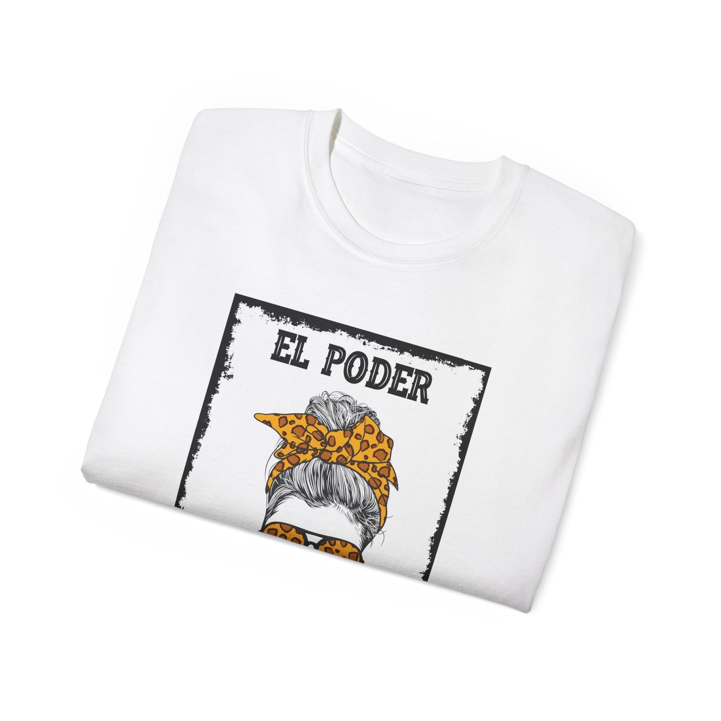 El Poder de Ser Yo T‑Shirt — Empowering Spanish Graphic Tee with Leopard Headscarf