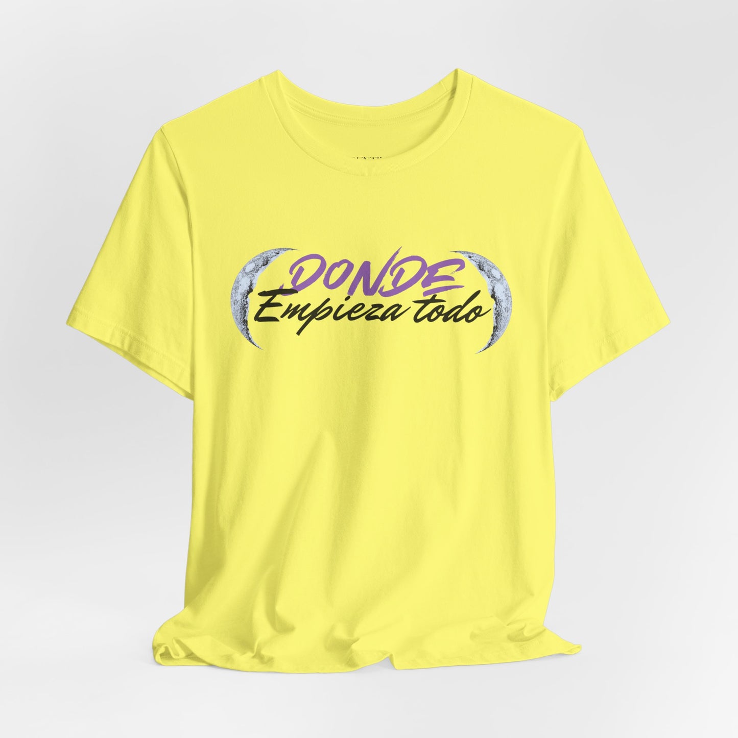 T-Shirt — “Donde Empieza Todo” Moon Graphic Inspirational Tee