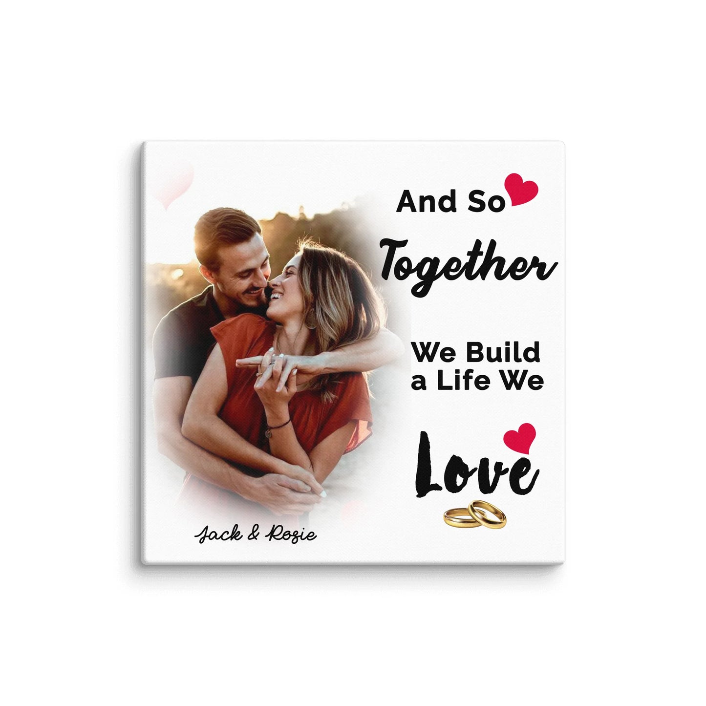 Sentiva Together We Build A Life Valentine Canvas