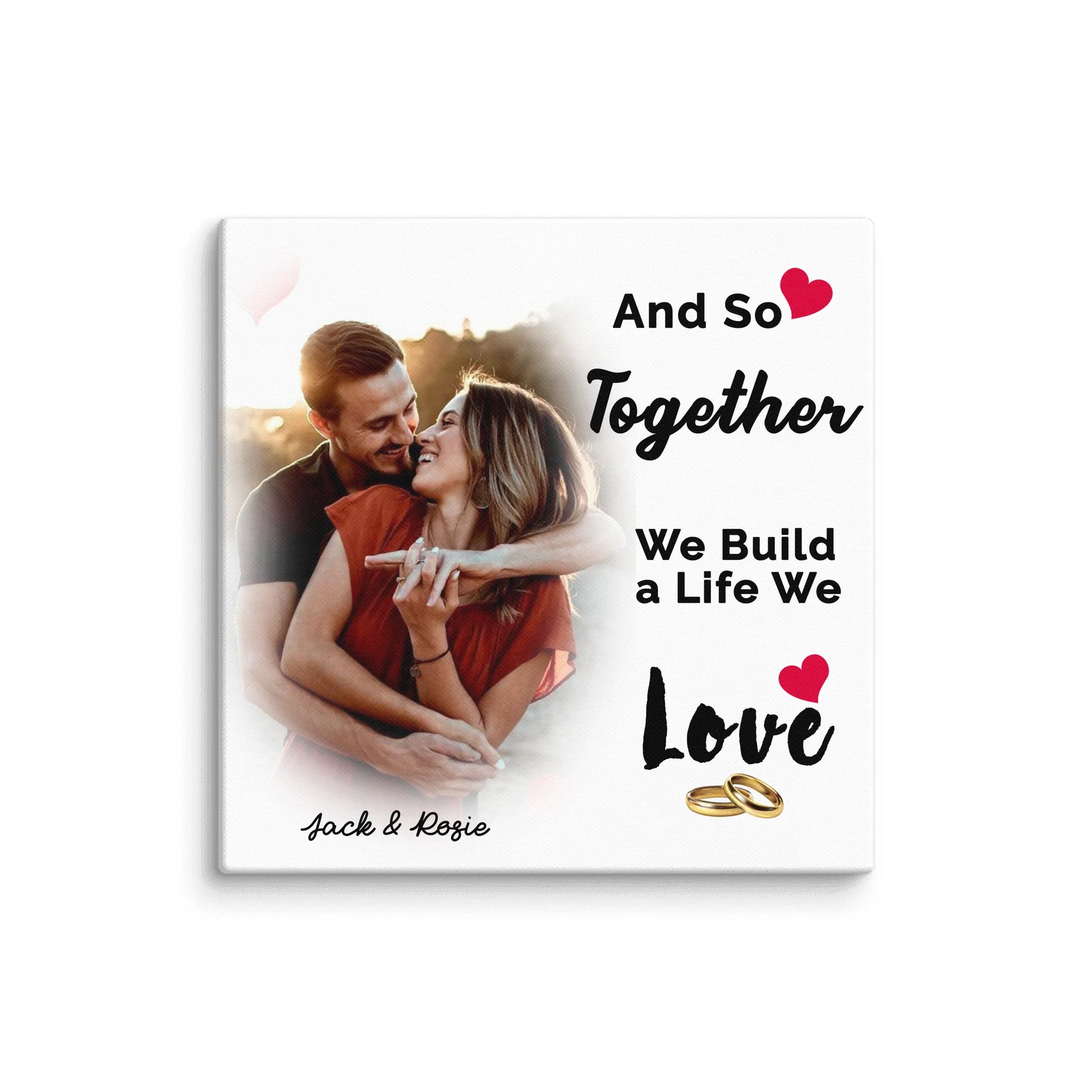 Sentiva Together We Build A Life Valentine Canvas