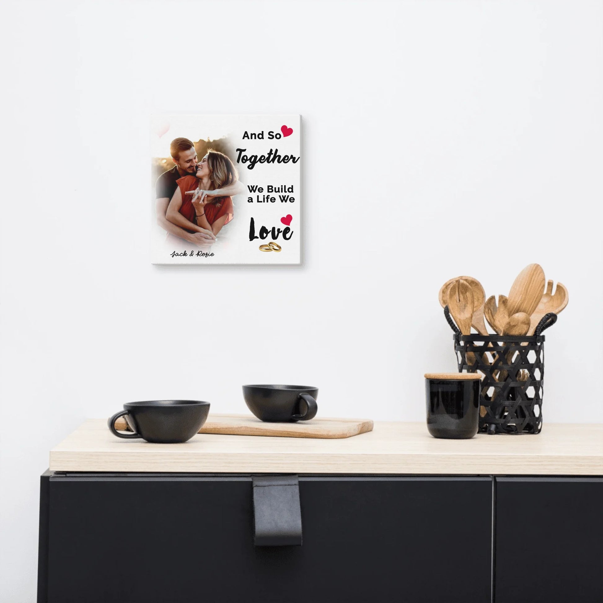 Sentiva Together We Build A Life Valentine Canvas