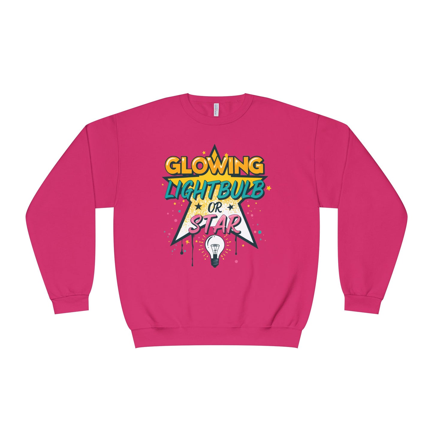 Glowing Lightbulb or Star Crewneck Sweatshirt — Retro Graphic Pullover