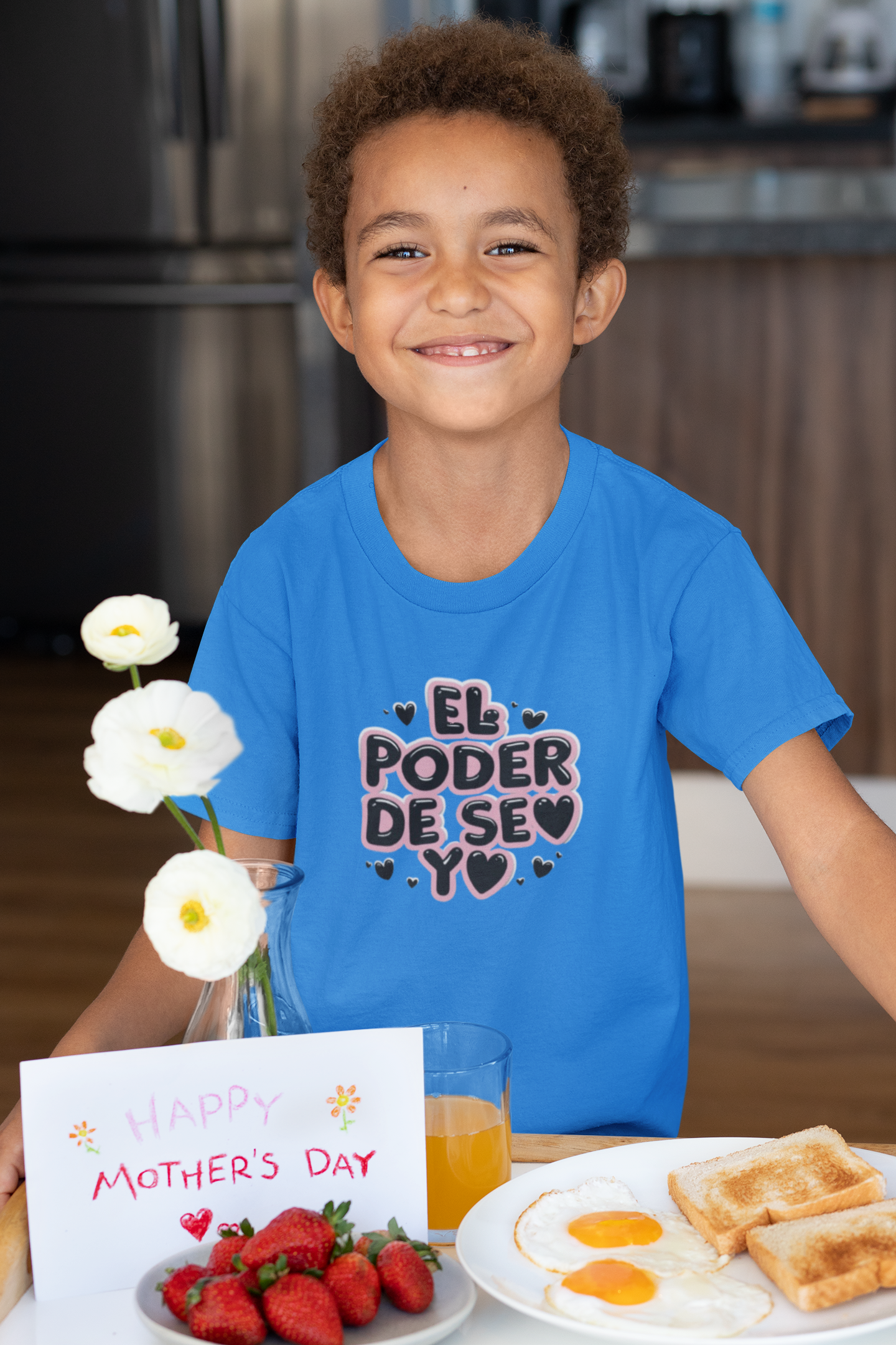 Kids Tee — "El Poder de Su Yo" Cute Spanish Empowerment Shirt