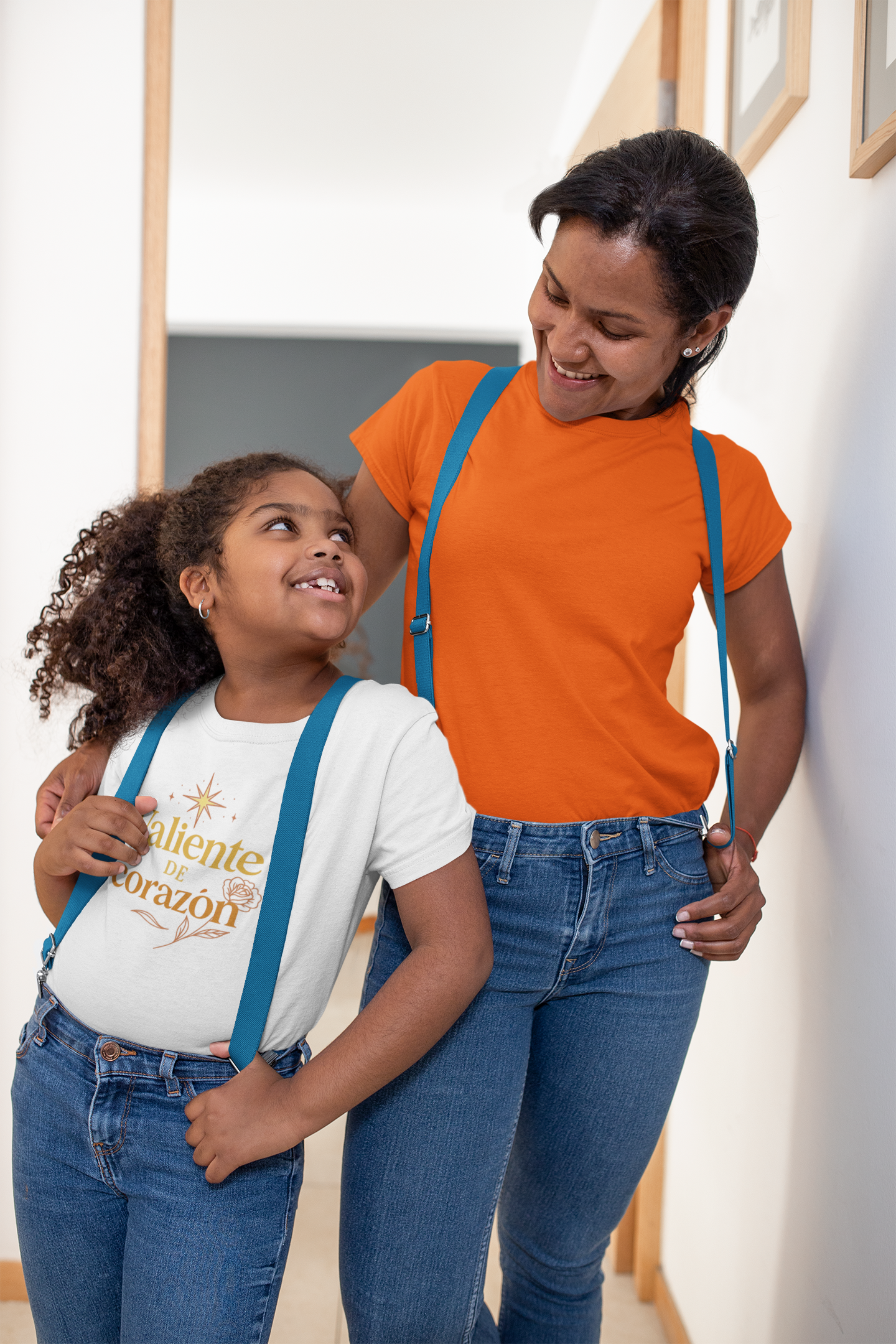 Kids T‑Shirt — "Valiente de Corazón" Floral Design (Brave at Heart)