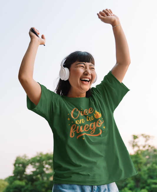 Cree en tu Fuego Inspirational T-Shirt