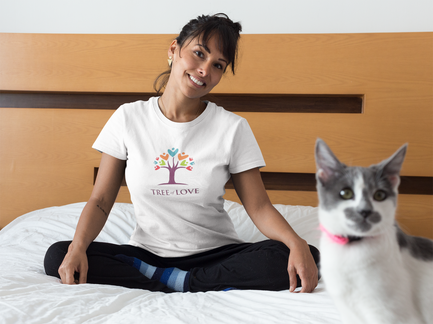 Tree of Love Women's Tee — Heart Tree Graphic Shirt for Moms & Nature Lovers