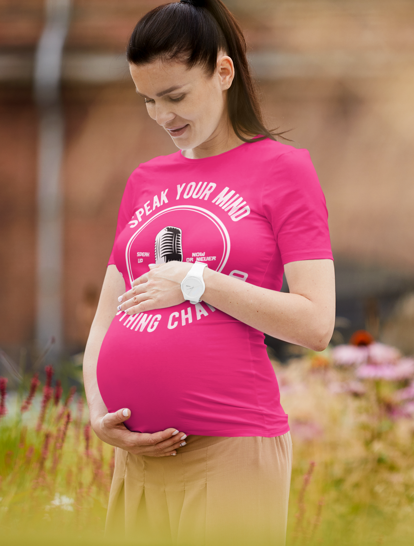 Speak Your Mind T-Shirt — Retro Microphone Graphic Tee ("Speak Your Mind or Nothing Changed")
