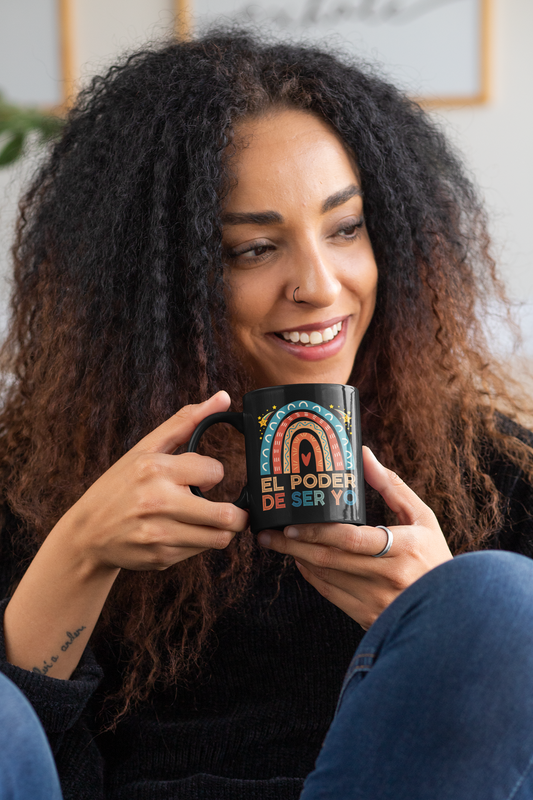 EL-PODER-DE-SER-YO Black Glossy Mug