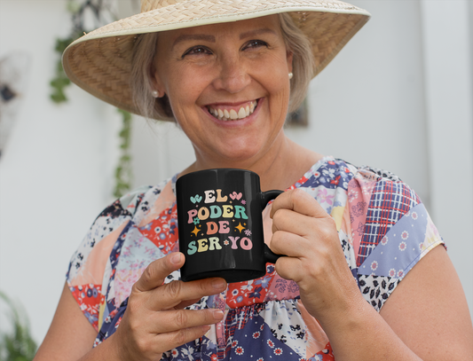 EL-PODER-DE-SER-YO Black Glossy Mug